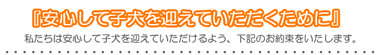 安心して子犬を迎えるために